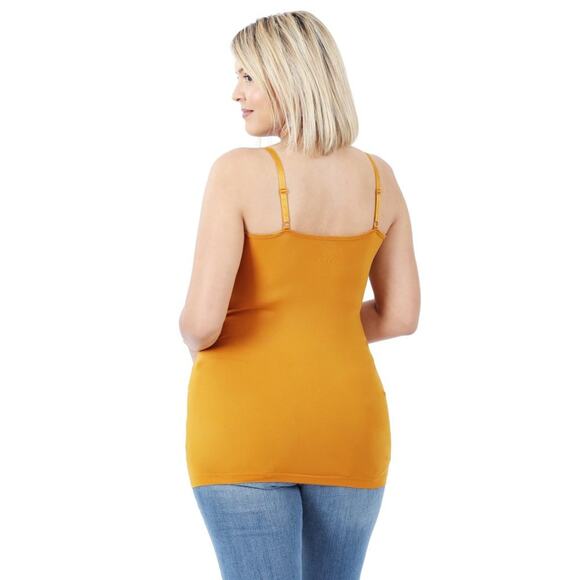 1X/2X Zenana Desert Mustard Triple Criss-Cross Cami adjustable straps plus sized - Picture 3 of 13